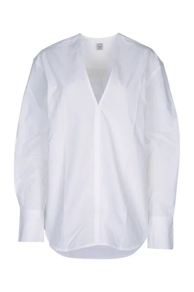 Totême V-neck Shirt In White