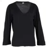 Totême V-neck Long-sleeved Jumper In Black
