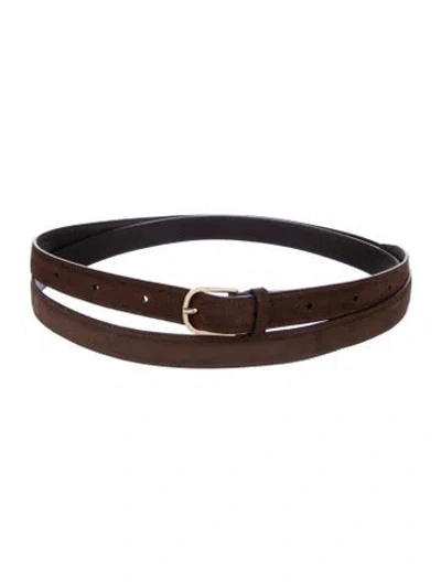Pre-owned Totême Vegetarian Suede Belt In Brown