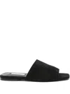 Totême Toteme Women Satin Bandeau Slides In Black