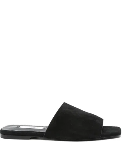 Totême Toteme Women Satin Bandeau Slides In Black