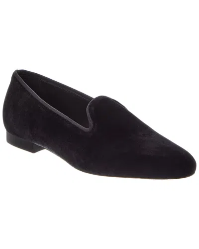 Totême Toteme Velvet Leather Loafer In Black