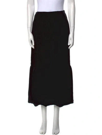 Pre-owned Totême Velvet Midi Length Skirt In Black