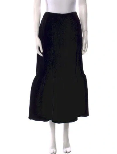 Pre-owned Totême Velvet Midi Length Skirt In Black