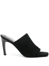 Totême Black Open Toe Heels In Black