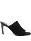 Totême Black Open Toe Heels In Black