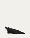 Totême Velvet Peep-toe Mules In Black