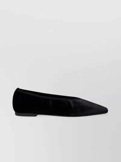 TOTÊME VELVET ROUND TOE FLAT SOLE BALLERINA