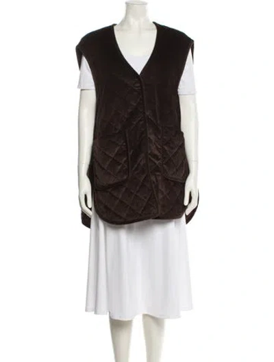 Pre-owned Totême Vest In Brown