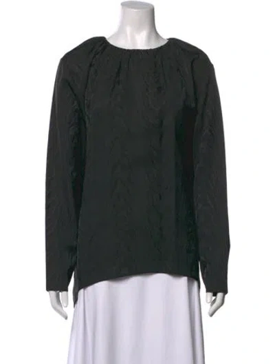 Pre-owned Totême Vibrac Blouse Patterned Top In Green