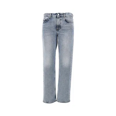 Totême Vintage Wash Straight Jeans In Blue