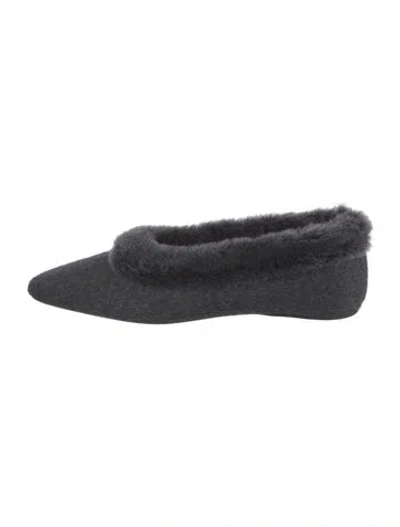 Pre-owned Totême Vintage Wool Flats In Black