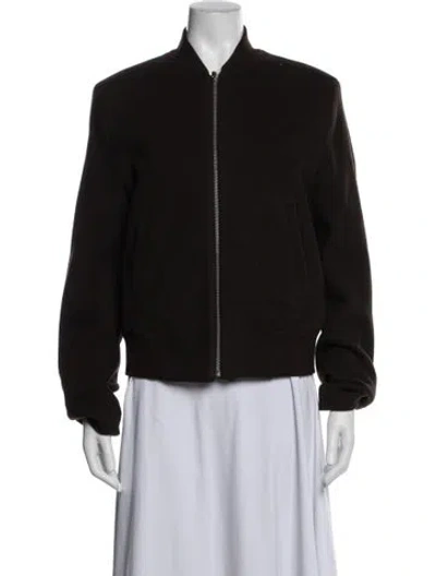 Pre-owned Totême Virgin Wool Bomber Jacket In Brown