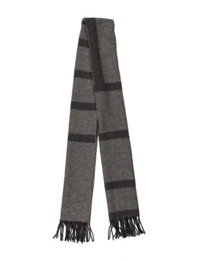 Pre-owned Totême Virgin Wool Printed Scarf In Gray