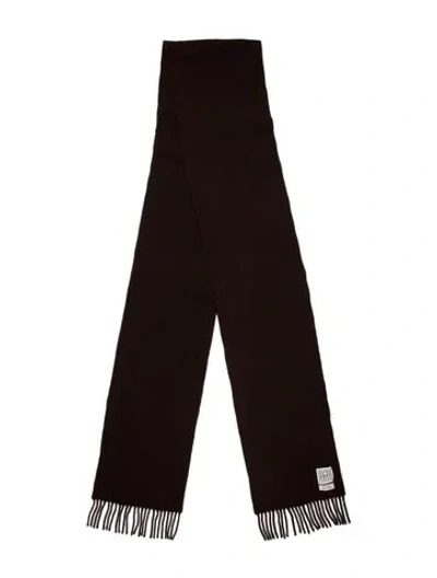 Pre-owned Totême Virgin Wool Scarf In Burgundy