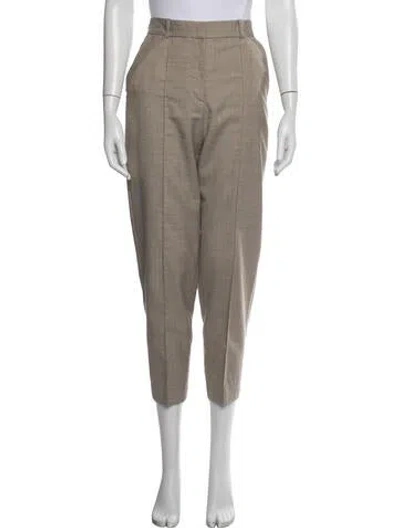 Pre-owned Totême Virgin Wool Straight Leg Pants In Grey