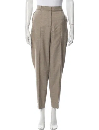 Pre-owned Totême Virgin Wool Straight Leg Pants In Neutrals