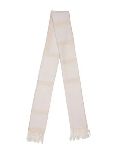 Pre-owned Totême Virgin Wool Striped Scarf In Neutral