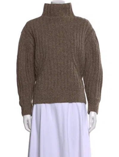 Pre-owned Totême Virgin Wool Turtleneck Sweater In Neutral