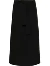 Totême Virola Poplin Midi Skirt In Black