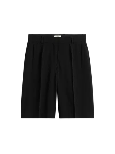 Totême Viscose And Wool Bermuda Shorts In Black