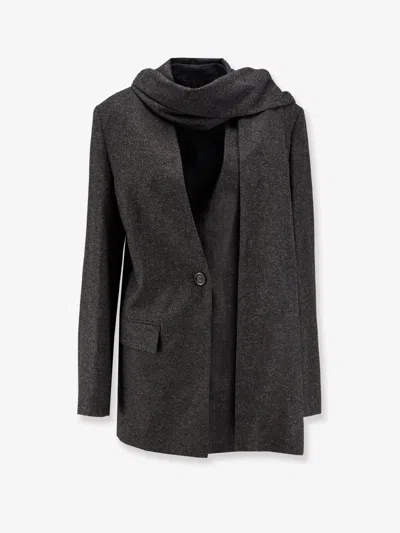 Totême Viscose And Wool Blazer In Black