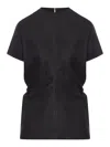 Totême Top With Viscose Drape In Black