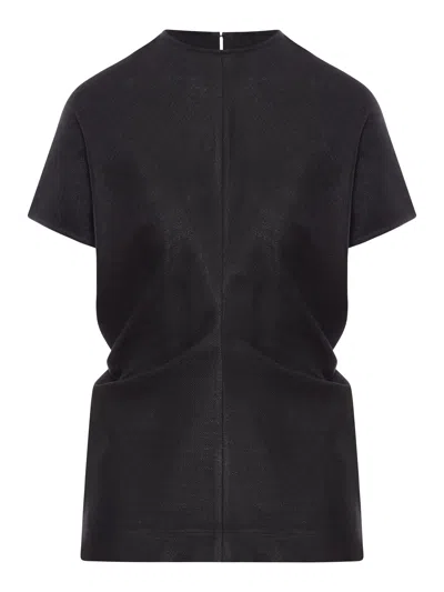 Totême Top With Viscose Drape In Black