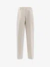 Totême Viscose Trousers In White