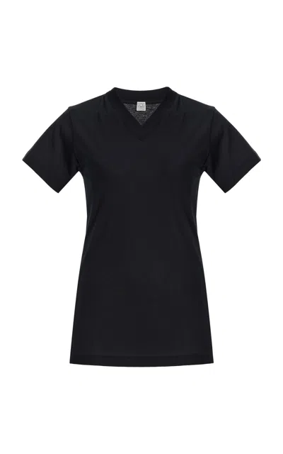 Totême Toteme V-neck Cotton T-shirt In Multi
