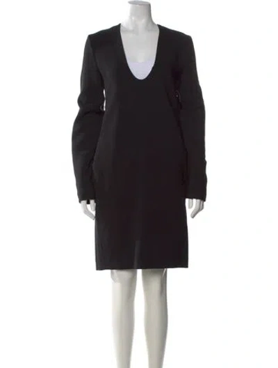 Pre-owned Totême V-neck Knee-length Dress W/ Tags In Black