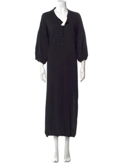 Pre-owned Totême V-neck Long Dress In Black
