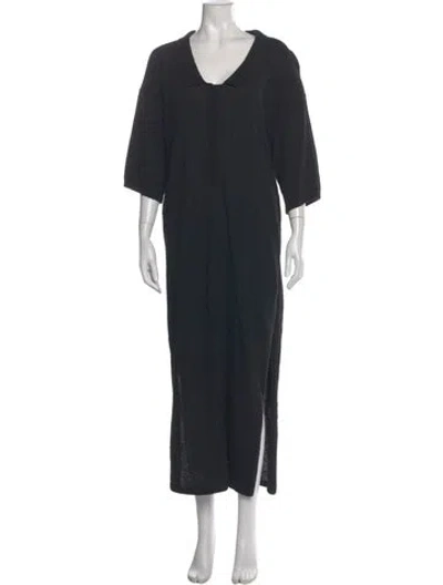 Pre-owned Totême V-neck Long Dress In Black