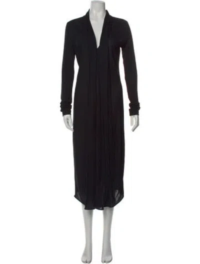 Pre-owned Totême V-neck Long Dress In Black
