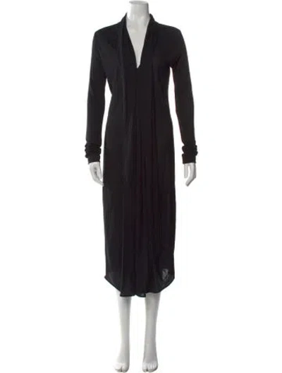 Pre-owned Totême V-neck Long Dress In Black
