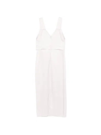 Totême V-neck Maxi Dress In White