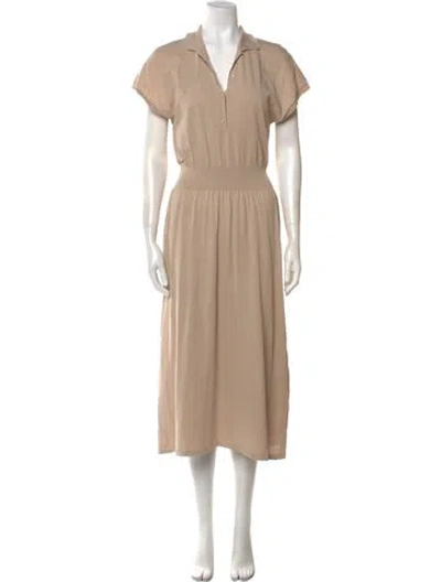 Pre-owned Totême V-neck Midi Length Dress In Neutral