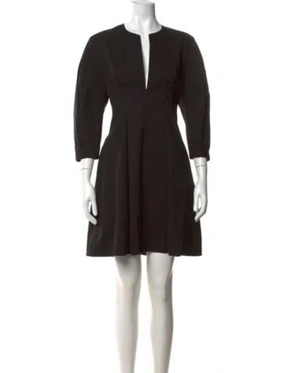 Pre-owned Totême V-neck Mini Dress In Black