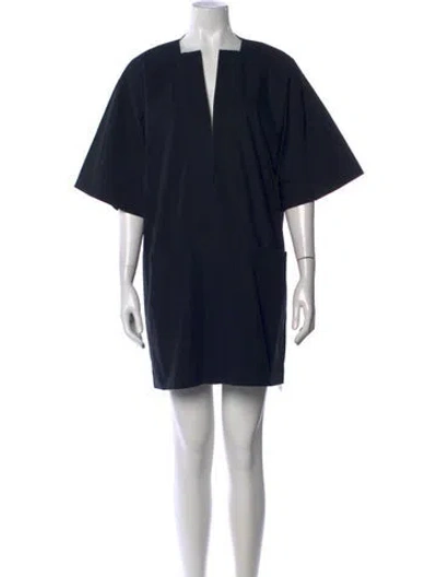 Pre-owned Totême V-neck Mini Dress In Black