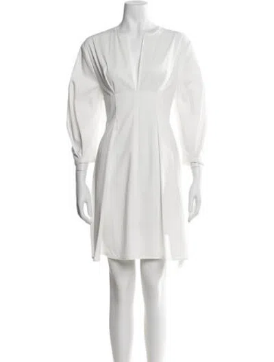 Pre-owned Totême V-neck Mini Dress In Neutrals