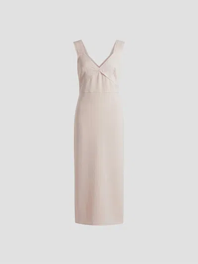 Totême Toteme V-neck Mini Slip Dress In Pink