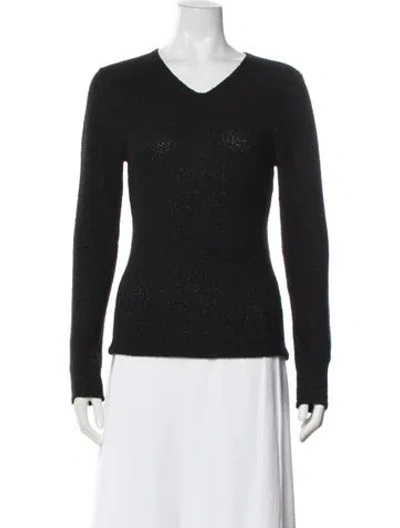 Pre-owned Totême V-neck Sweater In Black