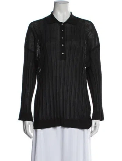 Pre-owned Totême V-neck Sweater In Black