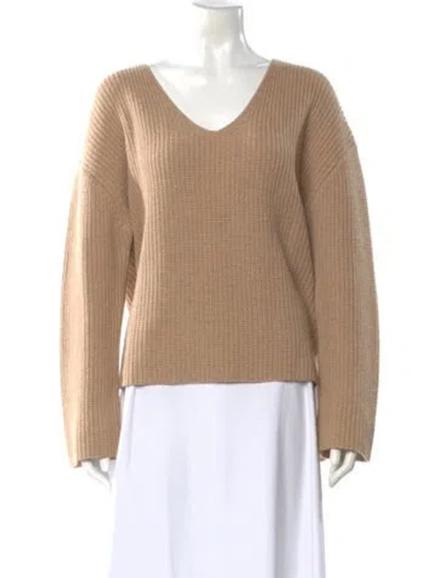 Pre-owned Totême V-neck Sweater In Brown