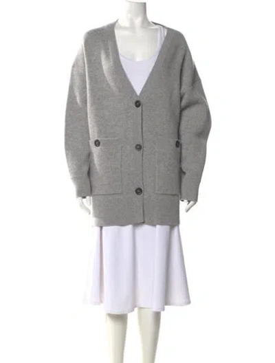 Pre-owned Totême V-neck Sweater In Gray
