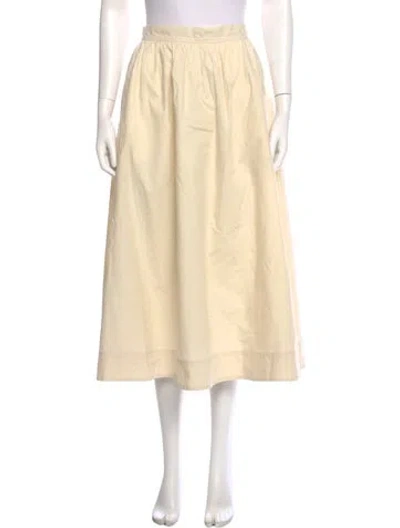 Pre-owned Totême Voluminous Cotton Skirt Midi Length Skirt In Yellow