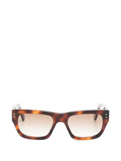 Totême Voyager Rectangle-frame Sunglasses In Brown