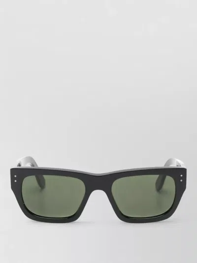 Totême Voyager Rectangular Sunglasses Tinted Lenses Rivets In Green
