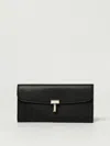 Totême Toteme T-lock Palmellata Leather Wallet In Black