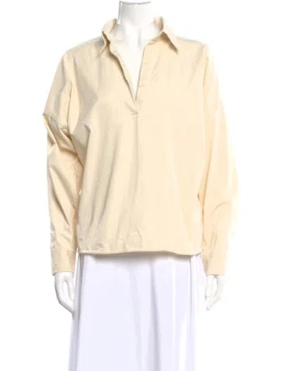 Pre-owned Totême Washed Cotton Shirt Long Sleeve Button-up Top In Neutral